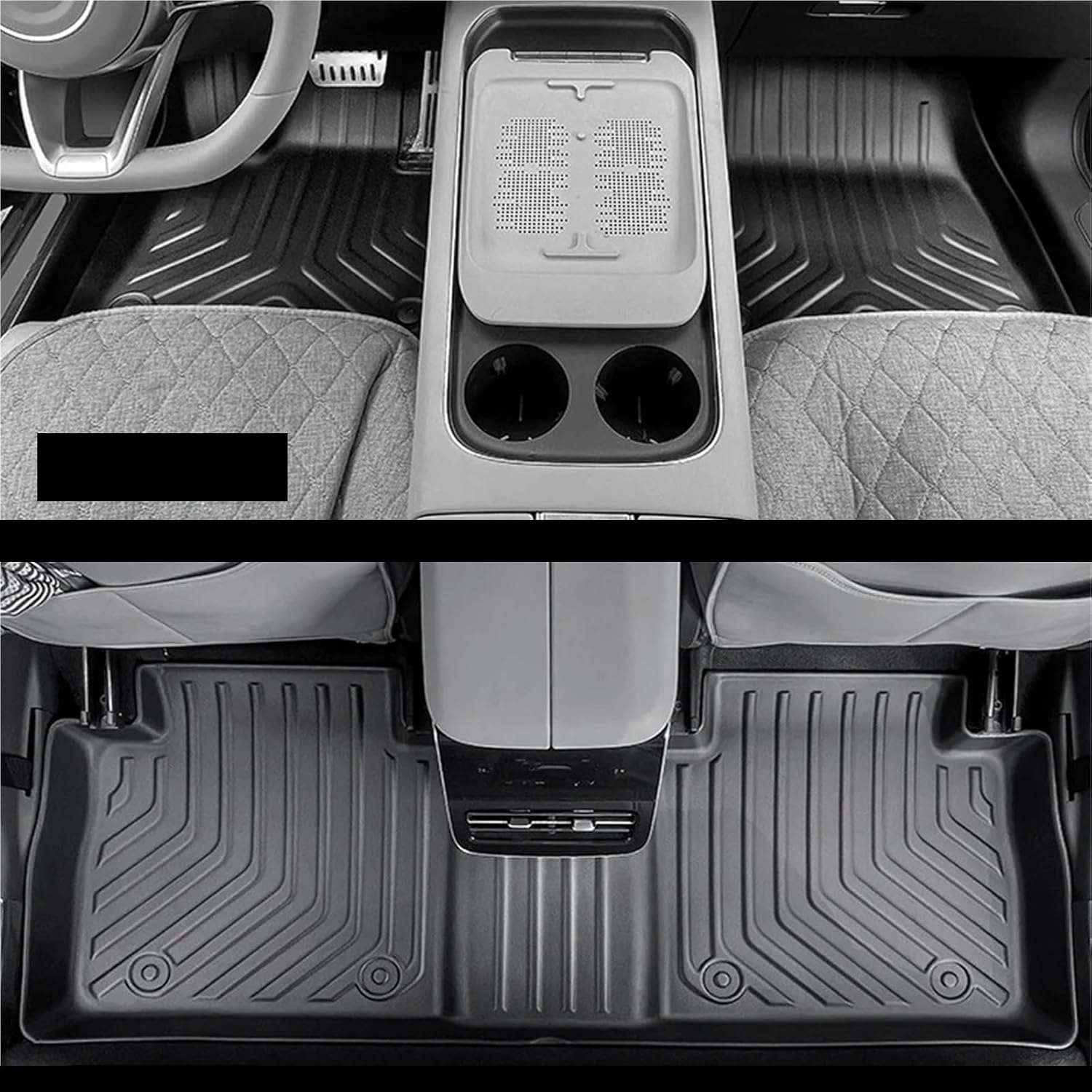 Compatible with Free 2024-2026, Car Floor Mats Cargo Liner Trunk Pad Foot Mat Black(9pcs Double LHD)