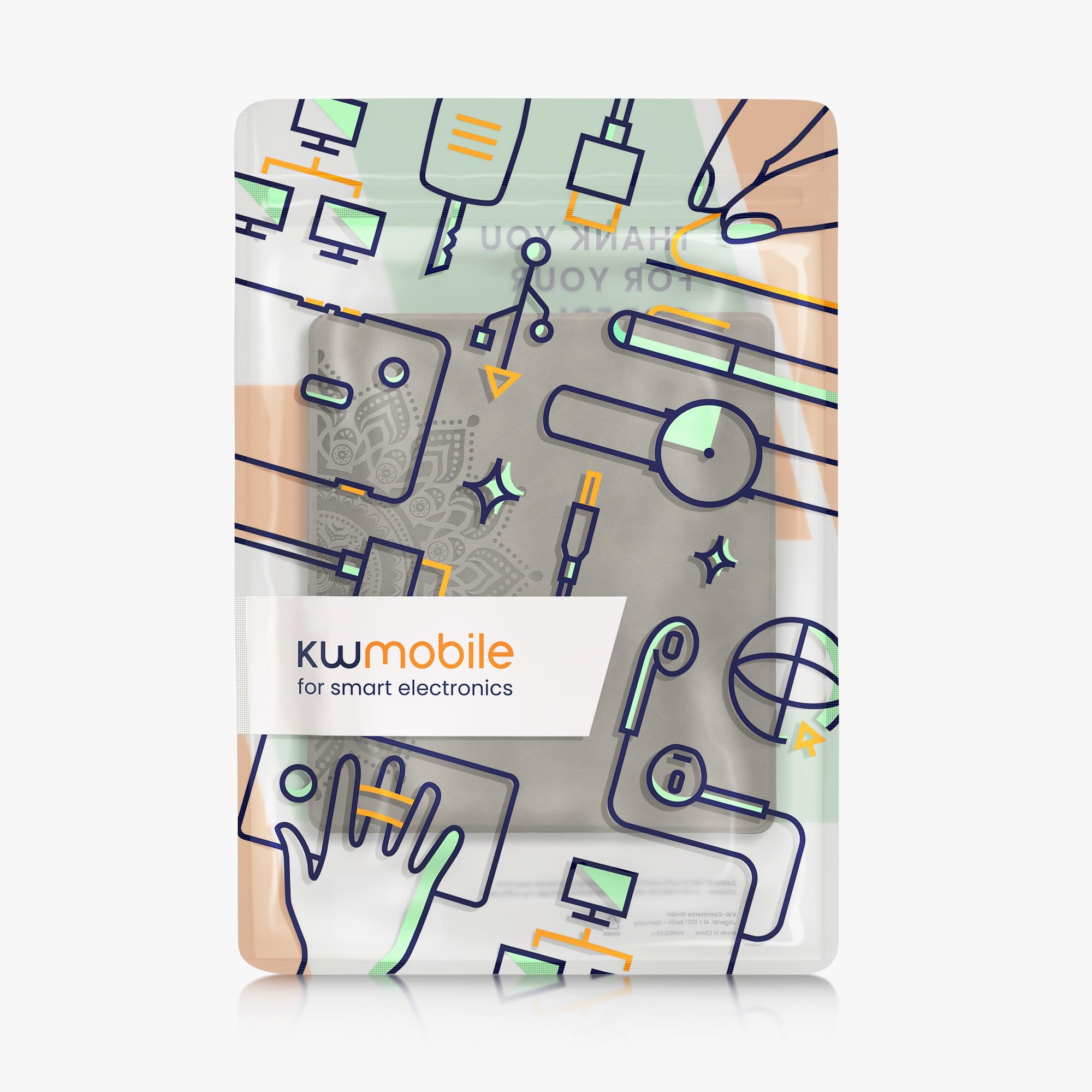 kwmobile Carcasa Compatible con Amazon Kindle Scribe (2022/2024) Funda - Funda con Tapa magnética de Cuero sintético - Gris