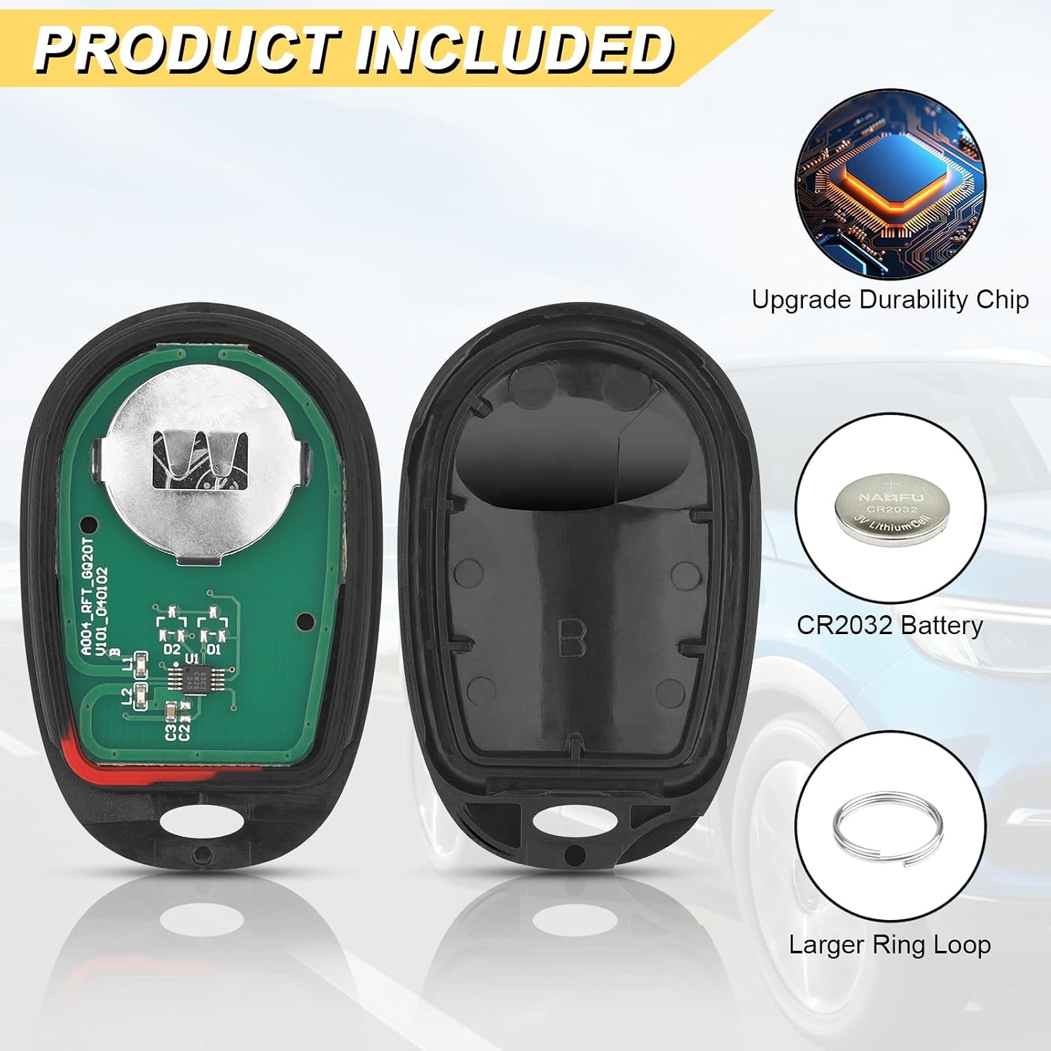 Vurkcy Key Fob Replacement for 2008-2013 Toyota Highlander/ 08-18 Sequoia/ 04-17 Sienna/ 05-16 Tacoma/ 07-18 Tundra Car Keyless Entry Remote Control,GQ43VT20T,3 Buttons