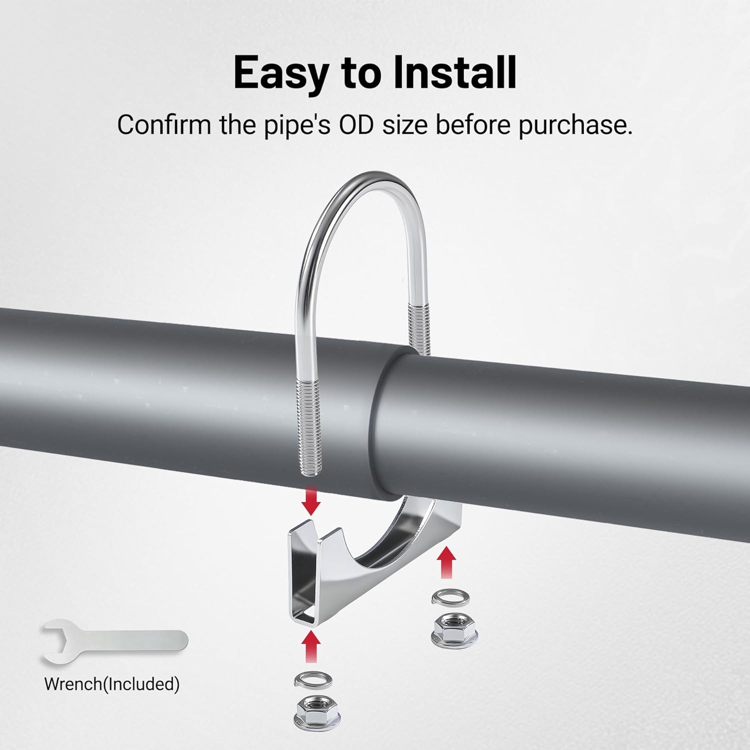 EVIL ENERGY ID 3.5" to OD 4" Exhaust Reducer Adapter and EVIL ENERGY 4" Heavy Duty U Bolt Exhaust Clamp 2PCS