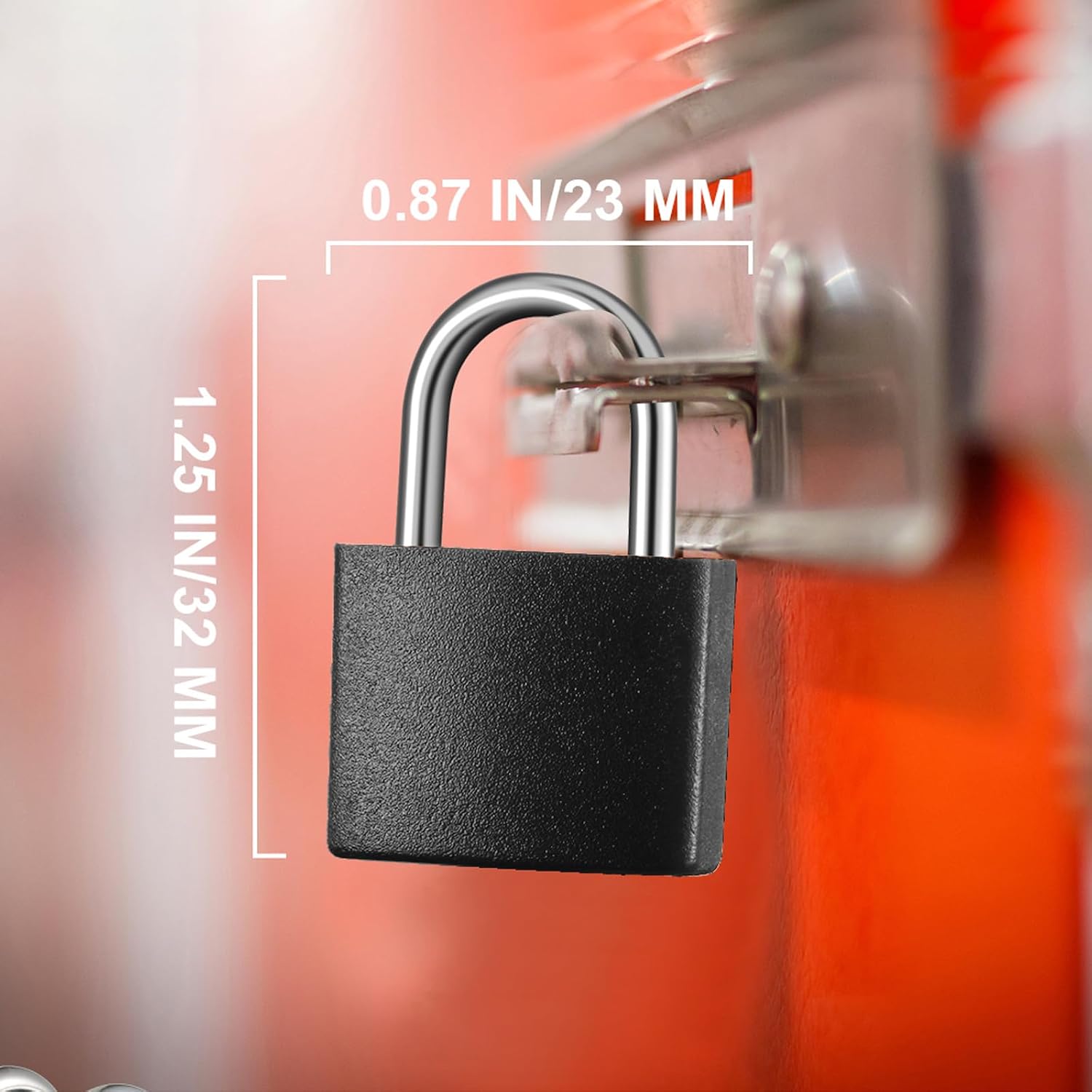 Ripeng 10 Pcs Luggage Locks with Keys Small Padlock Black Mini Locks Tiny Metal Padlocks for Travel Backpack School Gym Classroom Locker toolboxes Matching Game