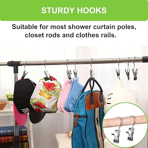Miniatura 6 de Ganchos para botas, ganchos para lavandería, clips para colgar, alfileres de ropa, organizador de calcetines, clips de toalla, pinzas de ropa
