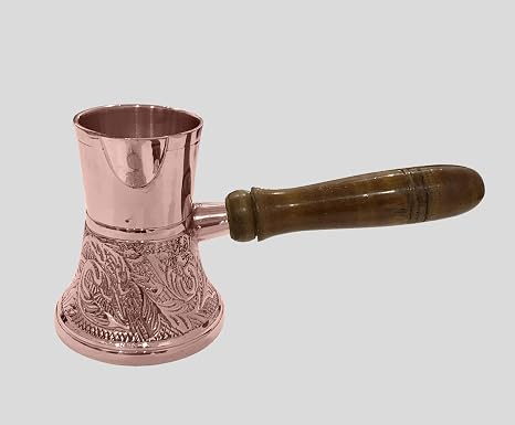 Amazon.com: Diollo - Cafetera árabe griego turco de latón de 3.3 in,  cafetera Kahwa Maker Kashmiri Kahwa Kettle tibetano tazas de 4 onzas de  cobre : Hogar y Cocina