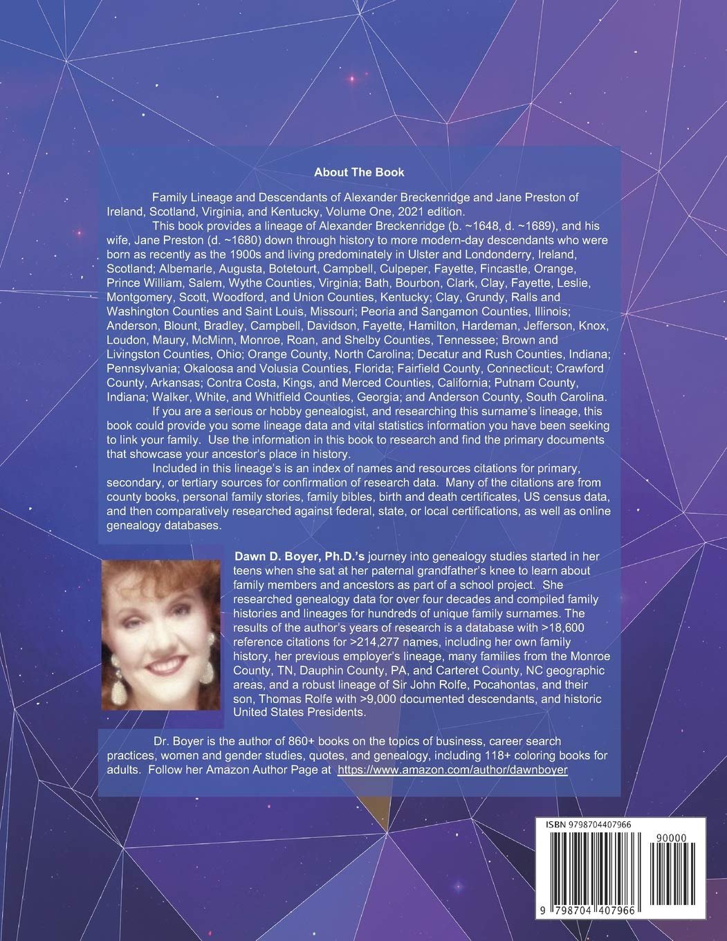 Family Lineage and Descendants of Alexander Breckenridge and Jane Preston of Ireland, Scotland, Virginia, and Kentucky: Volume One, 2021 Edition (Genealogy Lineage)      Paperback – February 3, 2021