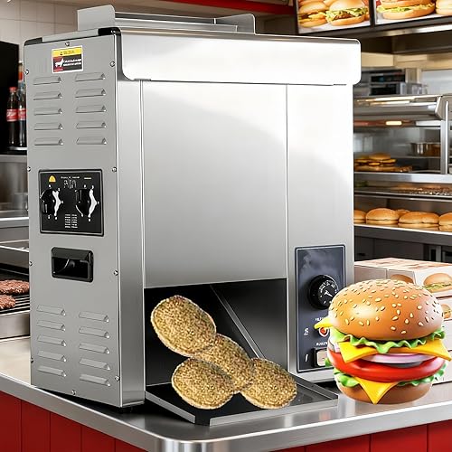 Commercial Burger Buns Toaster Food Grade Stainless Steel Auto Bun