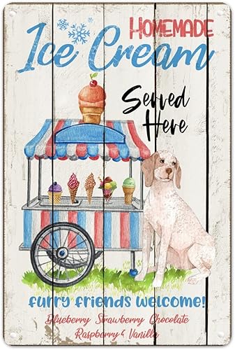 Letrero de metal con estampado artístico para perros y mascotas, para decoración de verano, escena de playa con ondas, retro, cocina, bar, jardín,