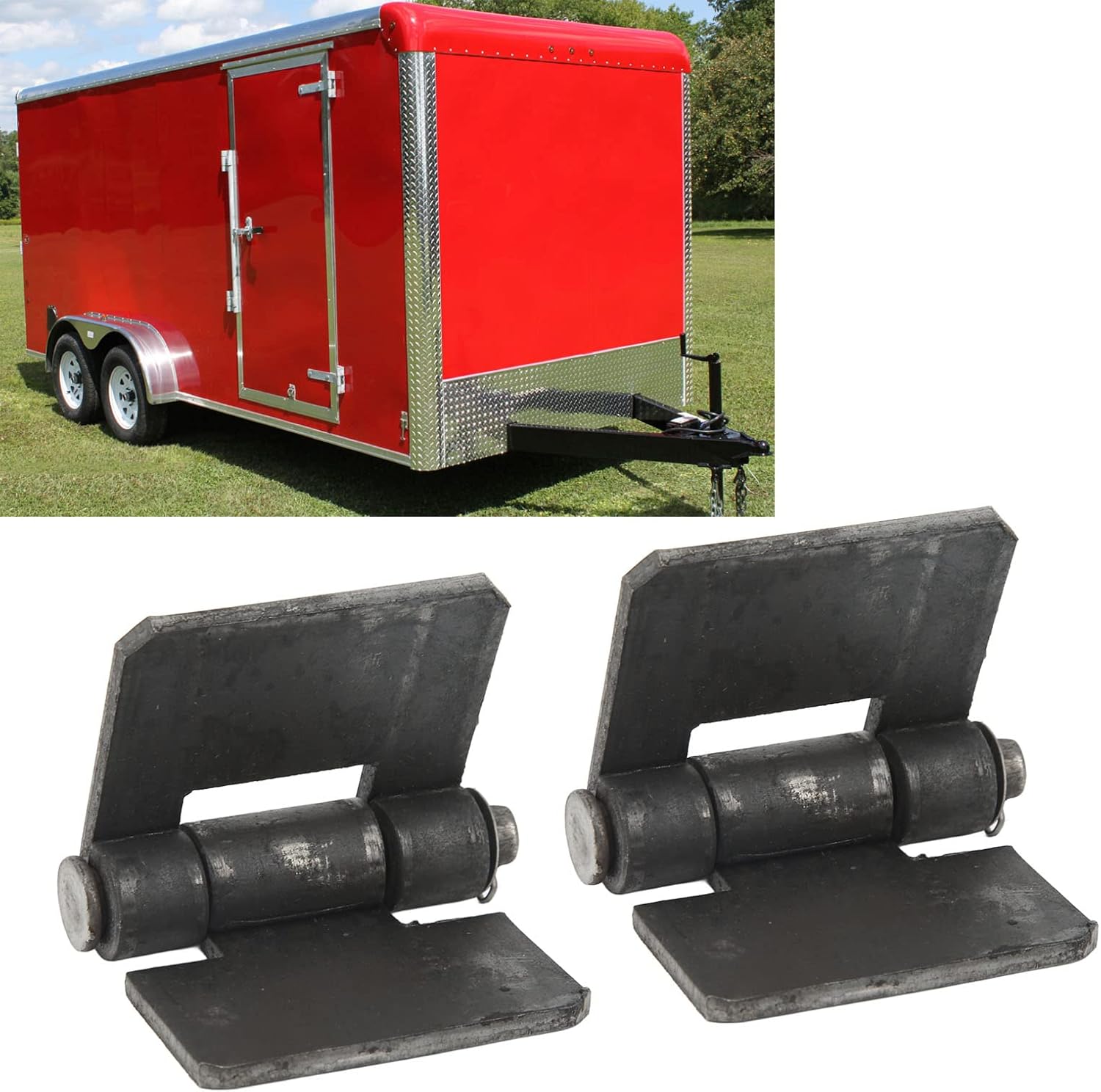 Door Welding Hinges, 2 Pcs Door Butt Hinge 106 X 75 X 5mm Door Bearing Weld On Butt Hinges for Trailer