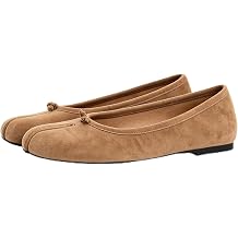 Tabi Ballet Flats for Women Dressy Rounde Split Toe Wide Width Flats Low Heel Comfortable Casual Work Flats Shoes