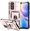 for Galaxy A14 5G Case,with Screen Protectors and Camera Cover,[Military Grade] 16ft.Drop Tested Cover with Magnetic Kickstand Protective Case for Samsung A14 5G, Rose Gold