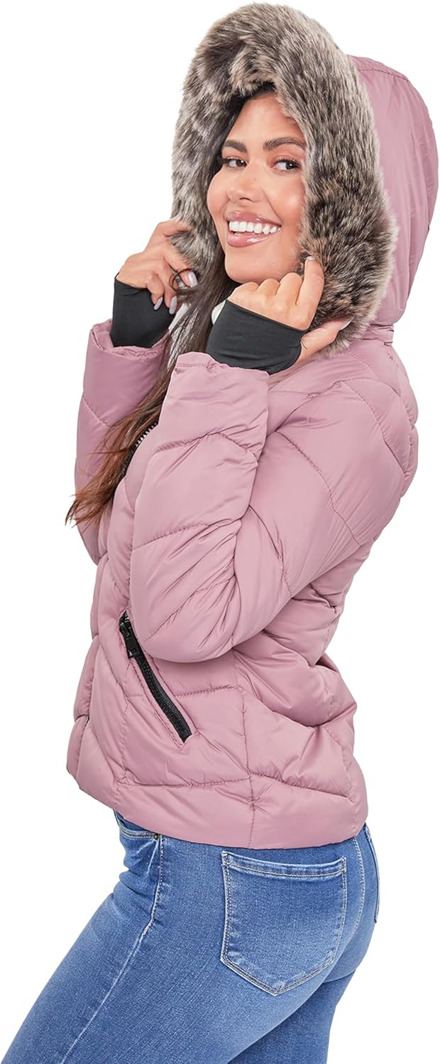 YMI Women's Junior Full Length Water Resistant Puffer Jacket