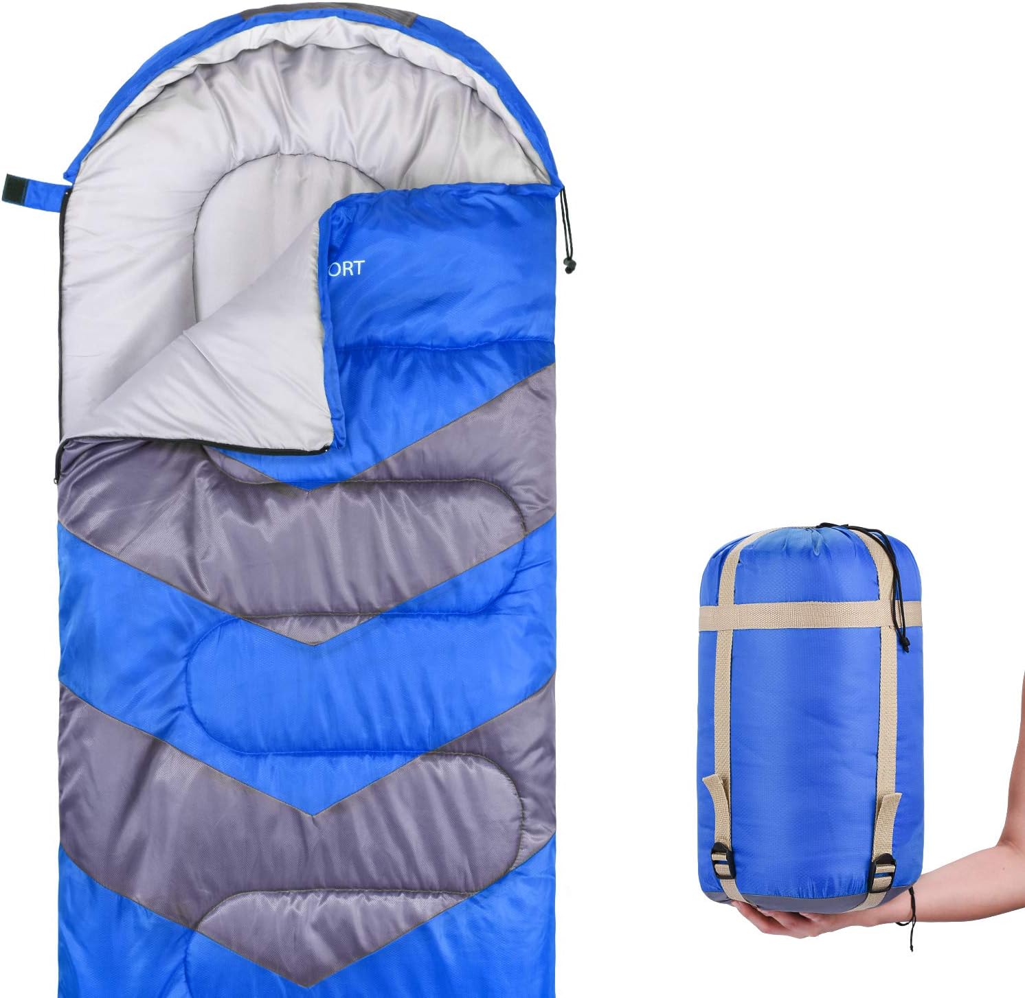 Sleeping Bag – Envelope Lightweight Portable, fort with pr