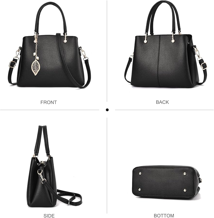 NICOLE & DORIS Ladies Elegant Medium Tote Handbag Top Handle Bag
