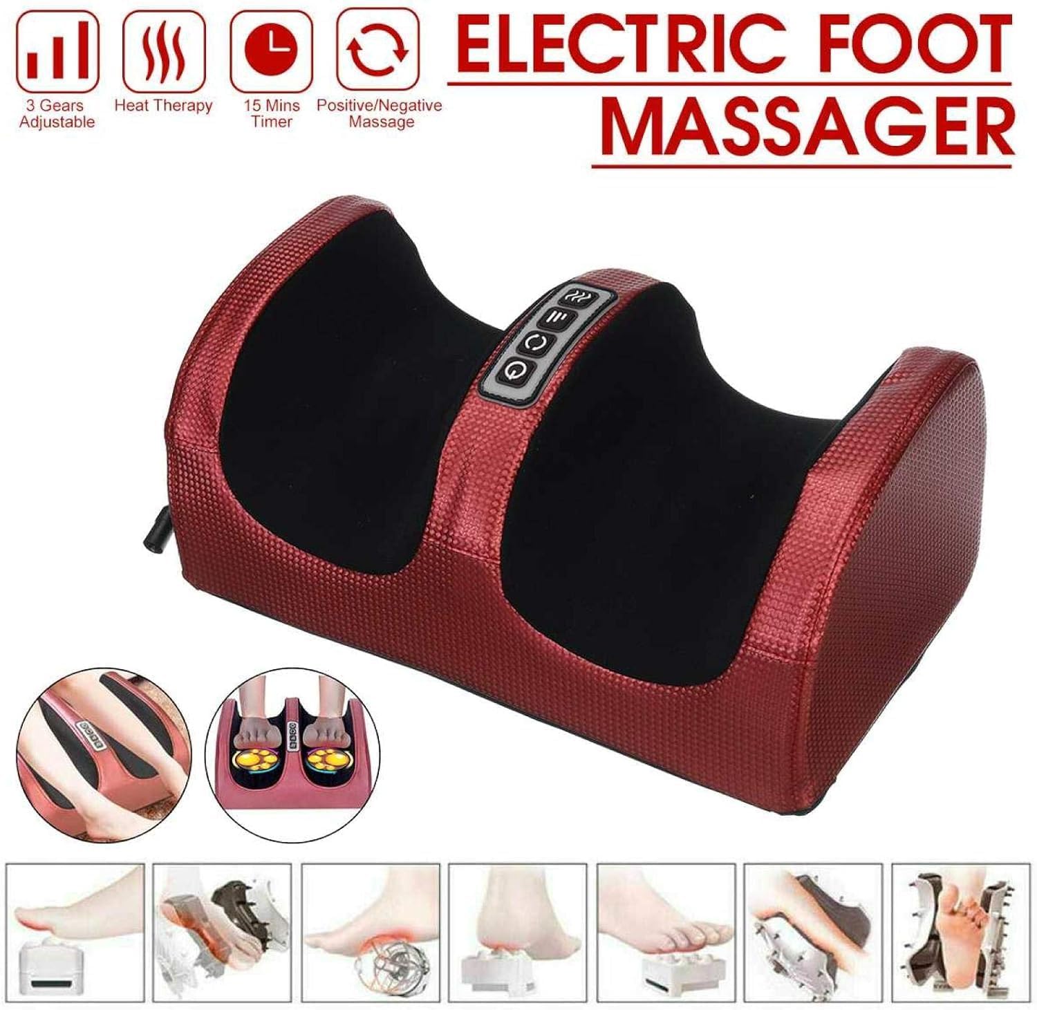 SBM MART || Foot Massager Electric Shiatsu Heating Massage Foot Massage Roller for Relief Leg Fatigue Women Men Gift SBM MART || Foot Massager Electric Shiatsu Heating Massage Foot Massage Roller for Relief Leg Fatigue Women Men Gift