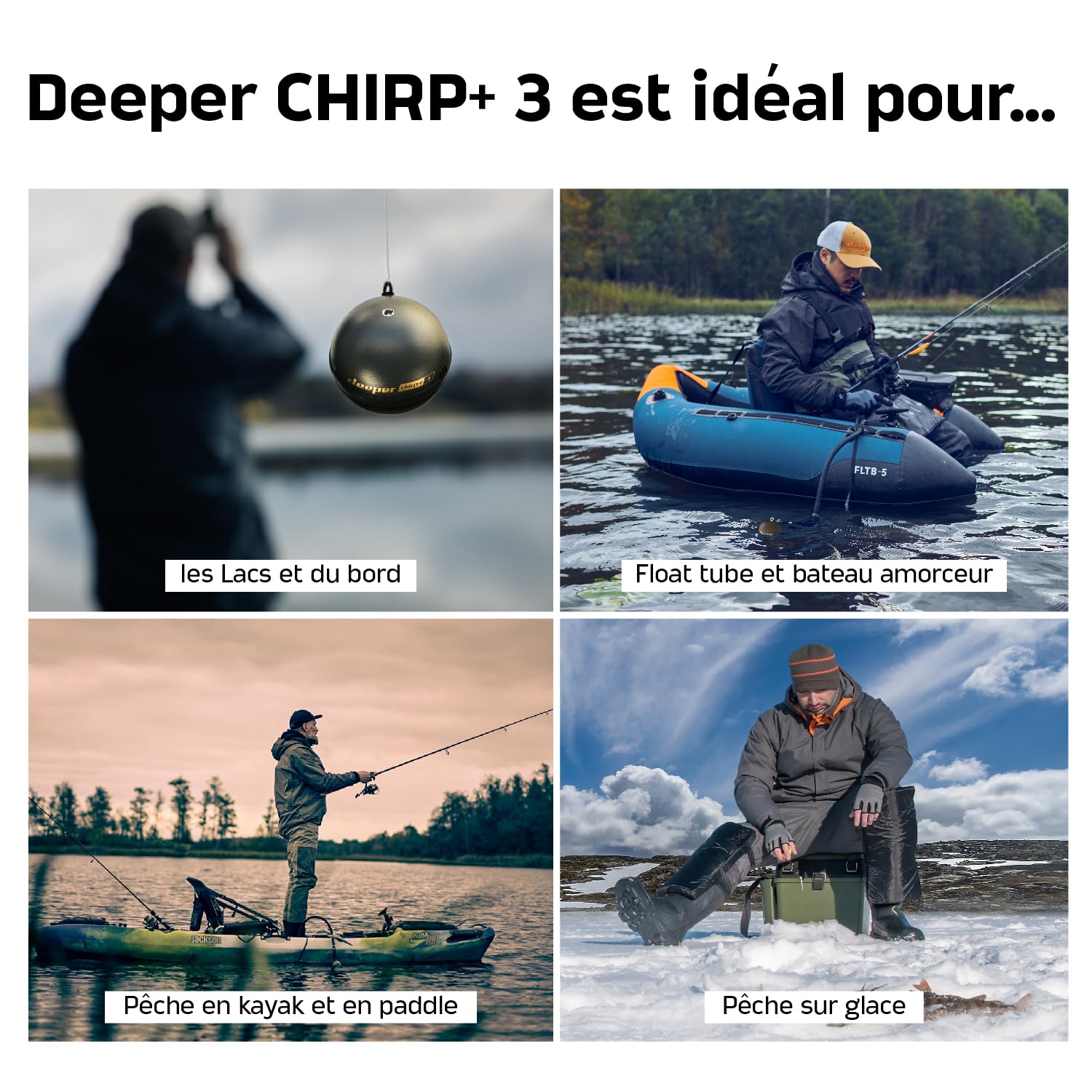 Deeper Smart Sonar Chirp+ 3 Fishfinder (ITGAM1951)