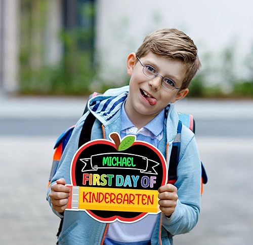 Miniatura 7 de Letrero de primer y último día de escuela, 9.5 x 11.8 pulgadas, lápiz de doble cara para el regreso a la escuela, para niños, niñas, niños,