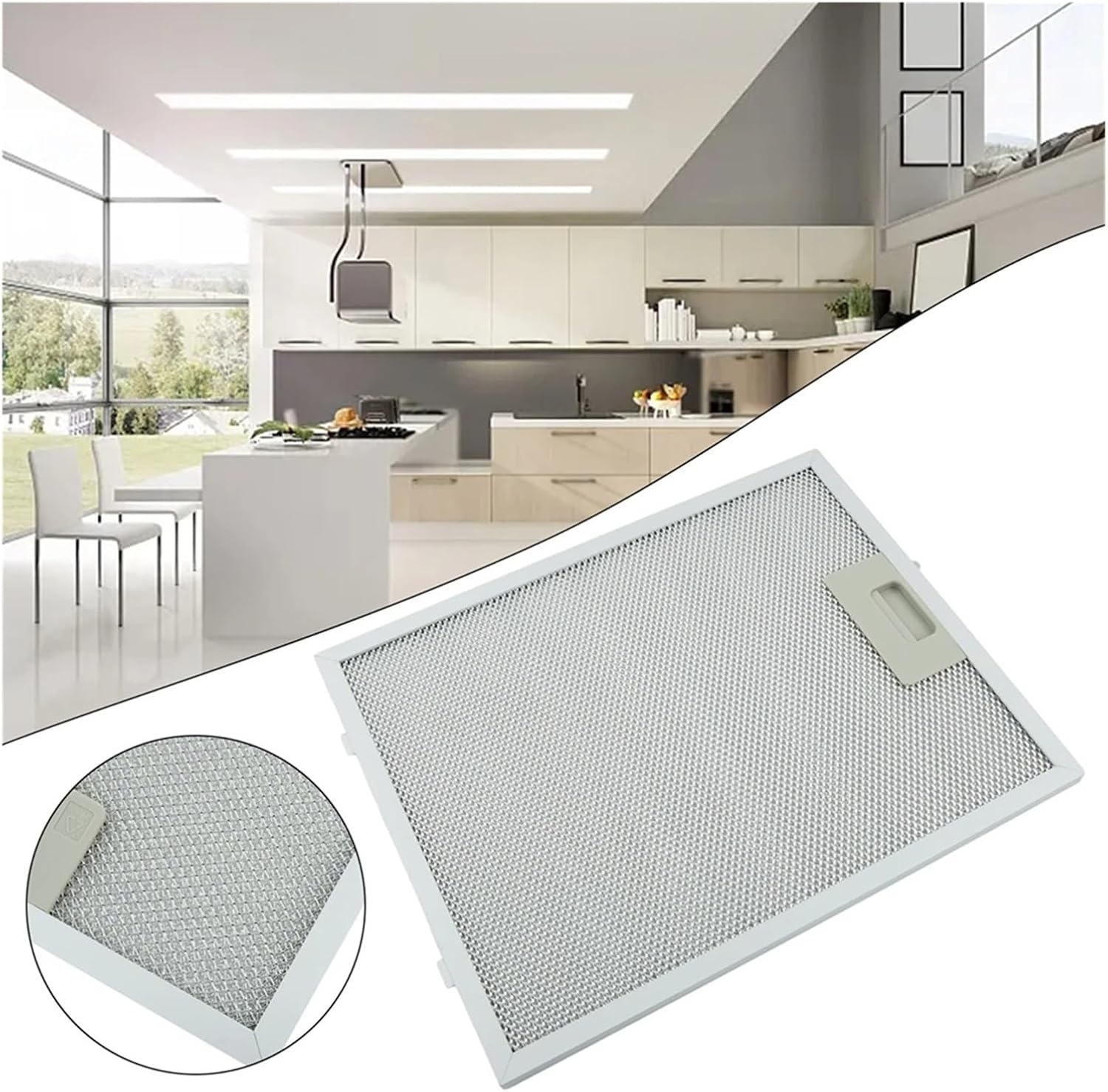 2PCS Cooker Hood Filters Metal Mesh Extractor Vent Filter 320X260mm Kitchens Hoods Oil Filter Range Hood Mesh Cover Replacement Parts