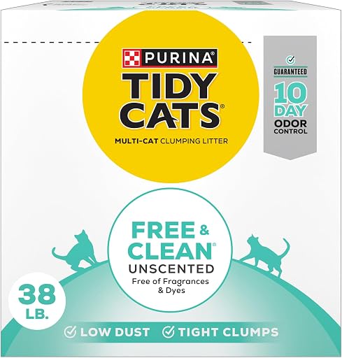 Purina Tidy Cats Free and Clean Unscented Cat Litter - 38 lb. Box