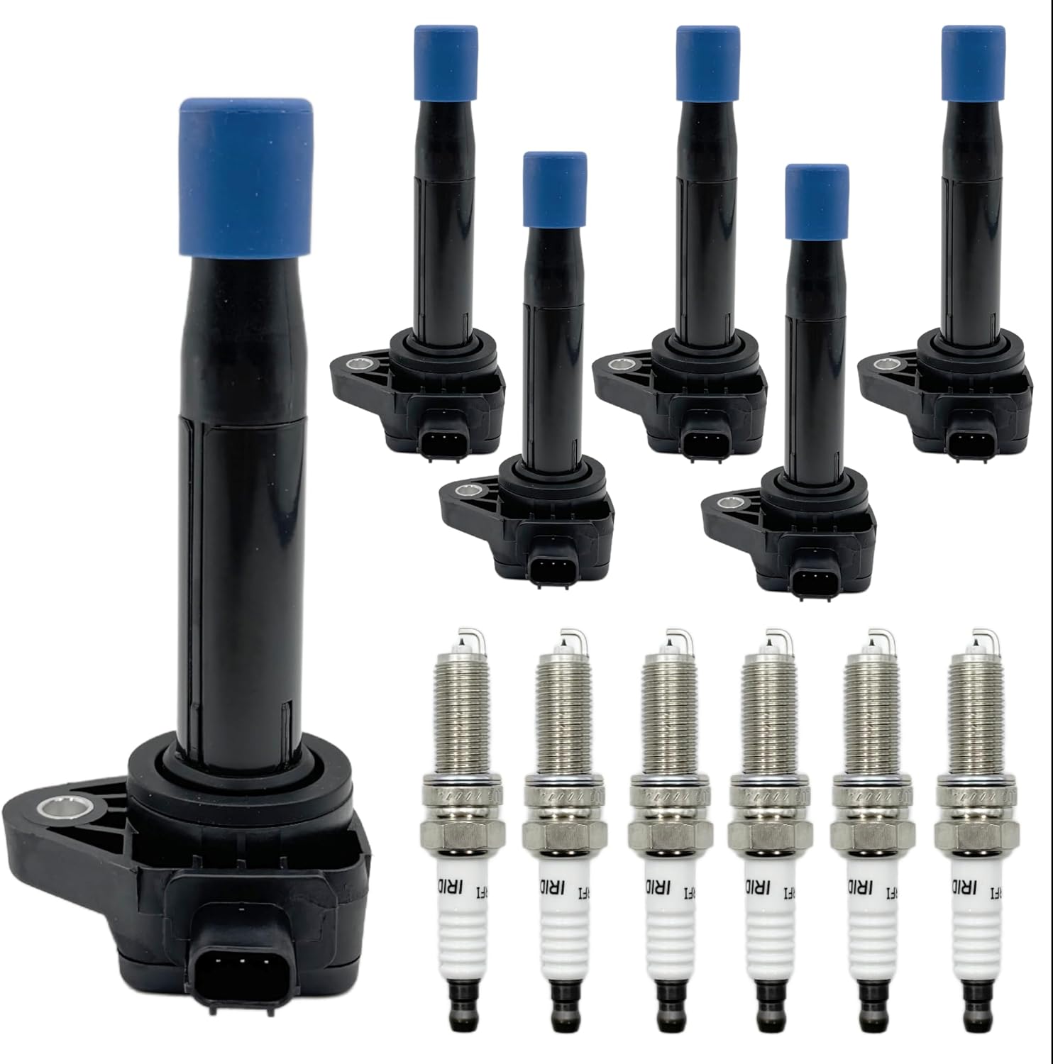 6pcs Ignition Coil and Spark Plugs Replacement for Honda Accord 2008-2012 Crosstour Odyssey & Acura RL TL TSX 3.5L 3.7L