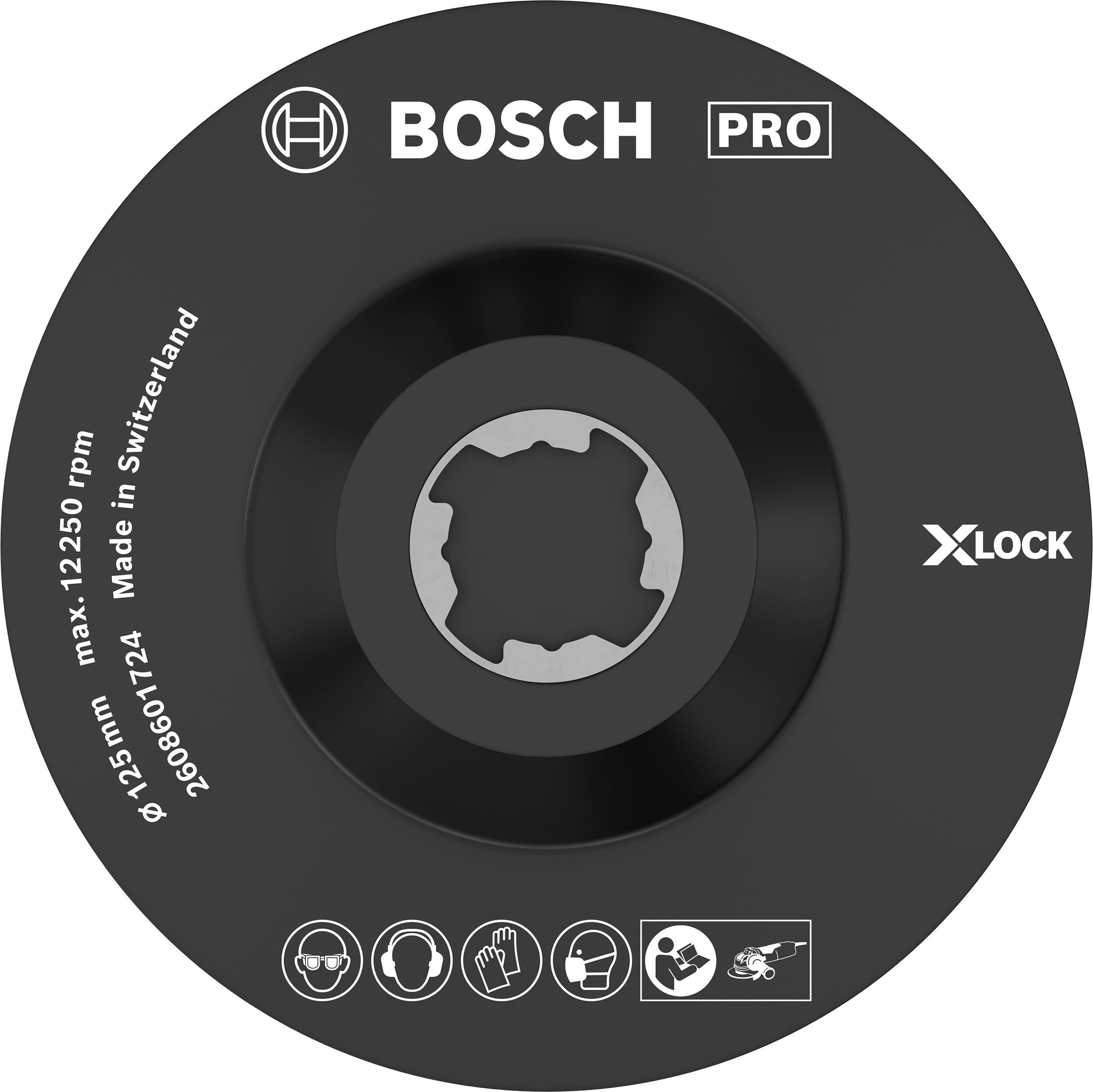 Bosch Colour 1X Pro Backing Pad For Small Angle Grinders, Scm (Ø 125 Mm, Professional Accessory Small Angle Grinder)
