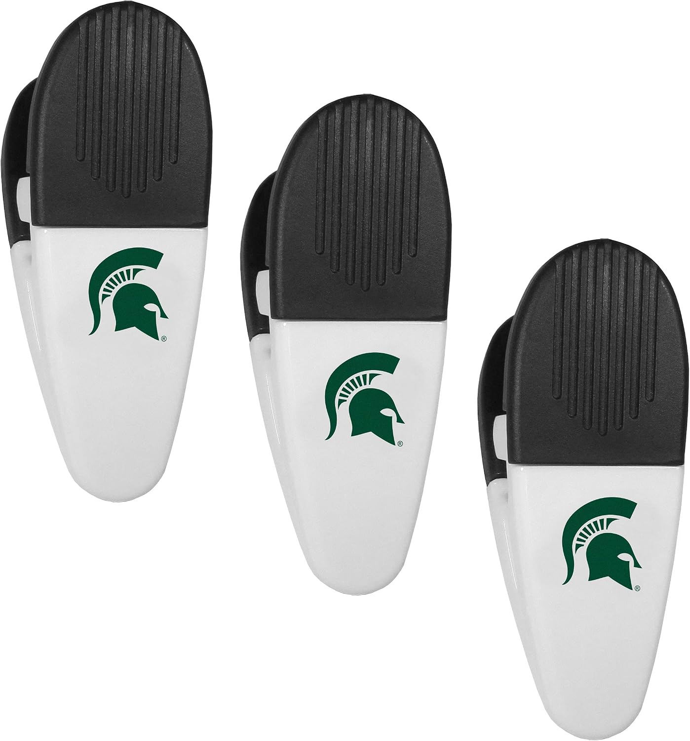 Siskiyou Sports NCAA Michigan St. Spartans Unisex Fan Shop Mini Chip Clip Magnets, 3 pk, Team Colors