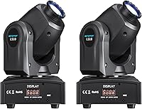 Vista 5 de BETOPPER Luces de cabeza móvil para DJ, luz estroboscópica LED para escenario, 8 GOBO, 8 colores, 3 paquetes