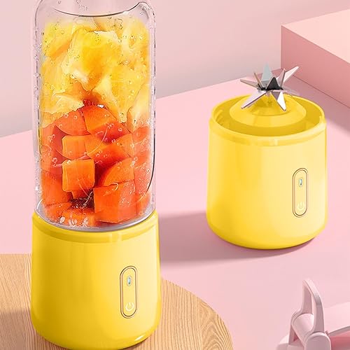 Licuadora personal portátil para batidos y batidos, exprimidor de frutas recargable por USB con 6 cuchillas, licuadoras de mano para viajes