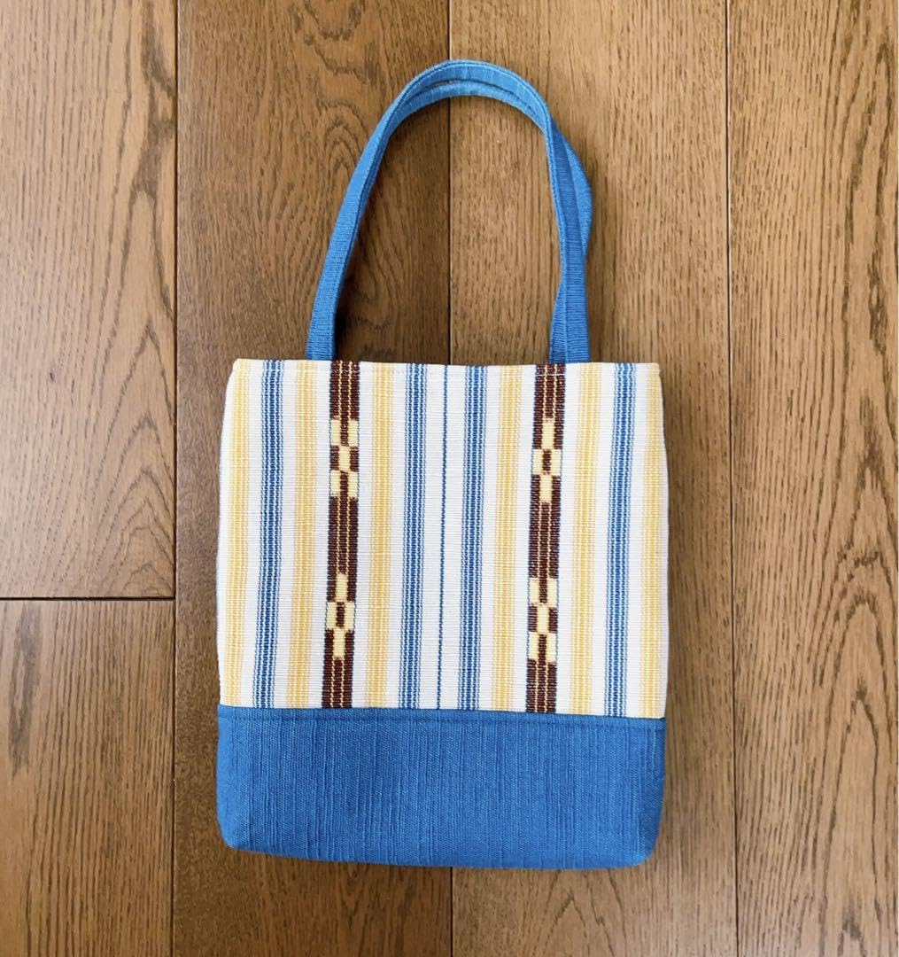 美品】みんさー織りミニトートバッグ 沖縄 石垣島｜ファッション 