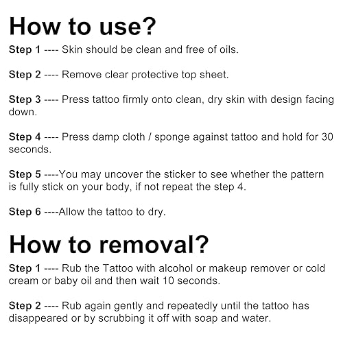 Miniatura 9 de CARGEN Calcomanías clásicas de tatuaje temporal de la vieja escuela, diferentes tamaños, calcomanías vintage de flores, brazo, rosa, tatuajes,