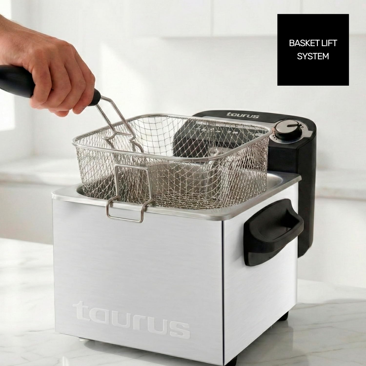 Taurus - Friggitrice ad olio Professional Plus, 2L, 1700 W, Acciaio inossidabile