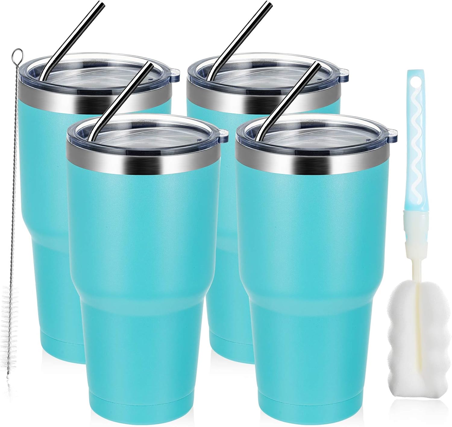 SMLIXE Stainless Steel Tumbler With Handle and Straw