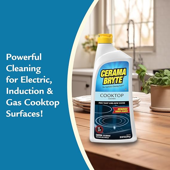 Cerama Bryte Cooktop Cleaner 10 oz & Daily Cooktop Spray 16 oz Combo