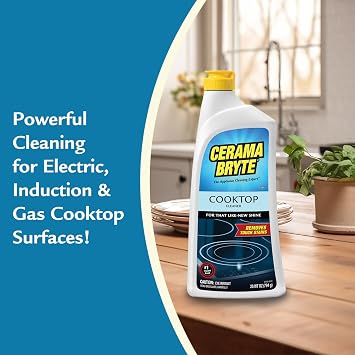 Cerama Bryte Cooktop Cleaner 10 oz & Daily Cooktop Spray 16 oz Combo