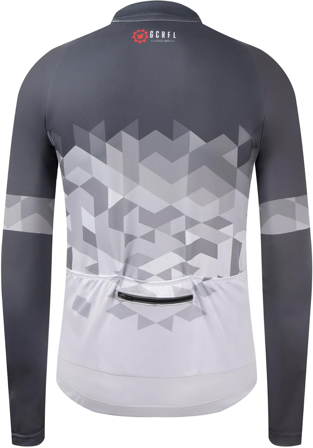 GCRFL Men's Cycling Jersey Long Sleeve Biking Shirt with 3+1 Zipper Pocket Breathable Quick Dry Bicycle Jersey - Image 2