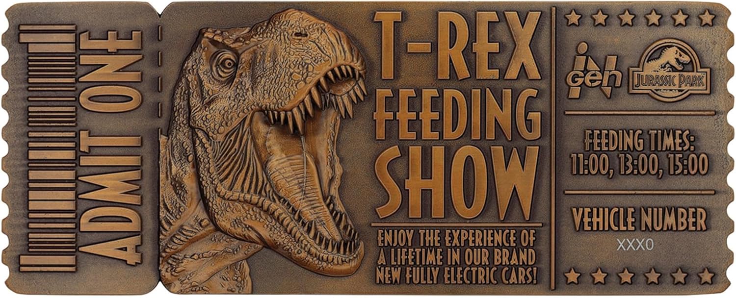 Fanattik Jurassic Park Feeding Show Ticket Metal Replica