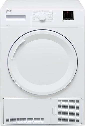 Beko 8kg Condenser Tumble Dryer, White, B Energy Rated, 15 Programmes, Sensor Drying [Energy Class E]