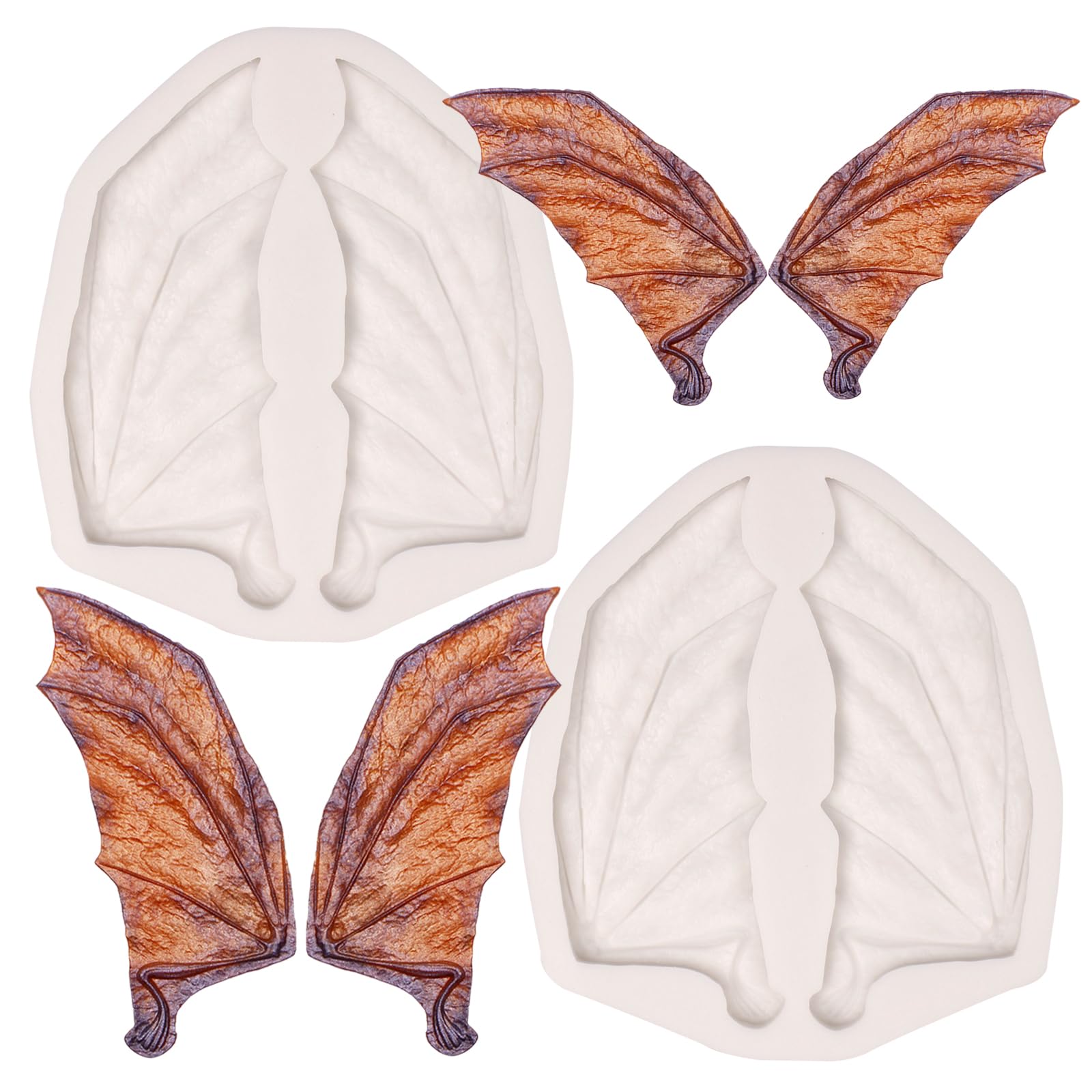 Fledermaus-Schokoladenformen, Silikon-Fondant-Backformen | Fledermausflügel-Design, Halloween-Kuchendekoration, Für Cupcake-Topper, Süßigkeiten, Kuchen