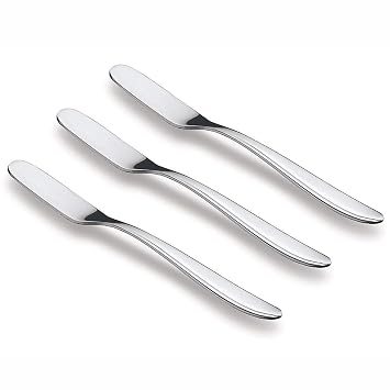 TIARA - 3pc Set Stainless Steel Butter Knife, Butter Spreader, Jam Spreader for Kitchen, knife for kitchen