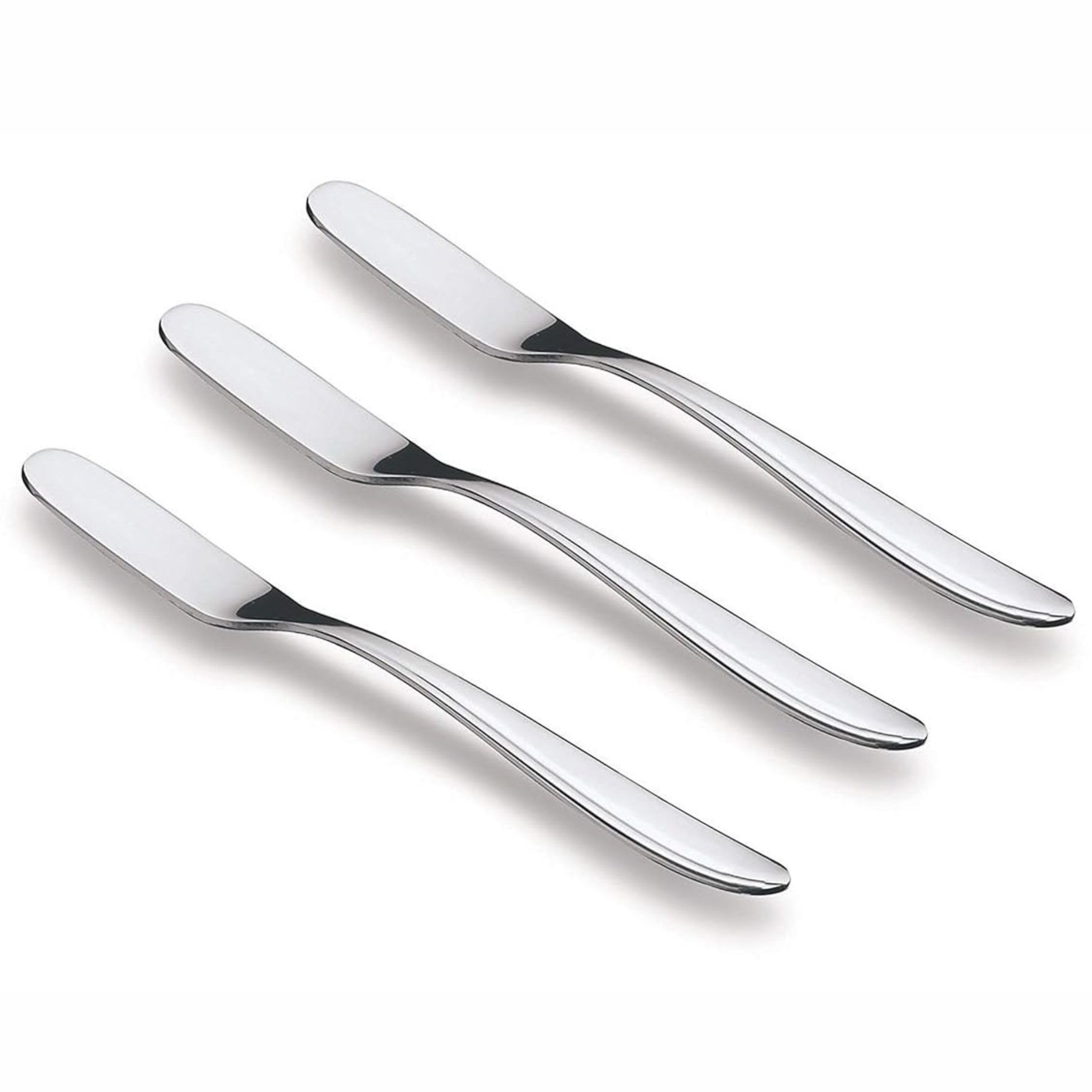 TIARA - 3pc Set Stainless Steel Butter Knife and Jam Spreader for Kitchen
