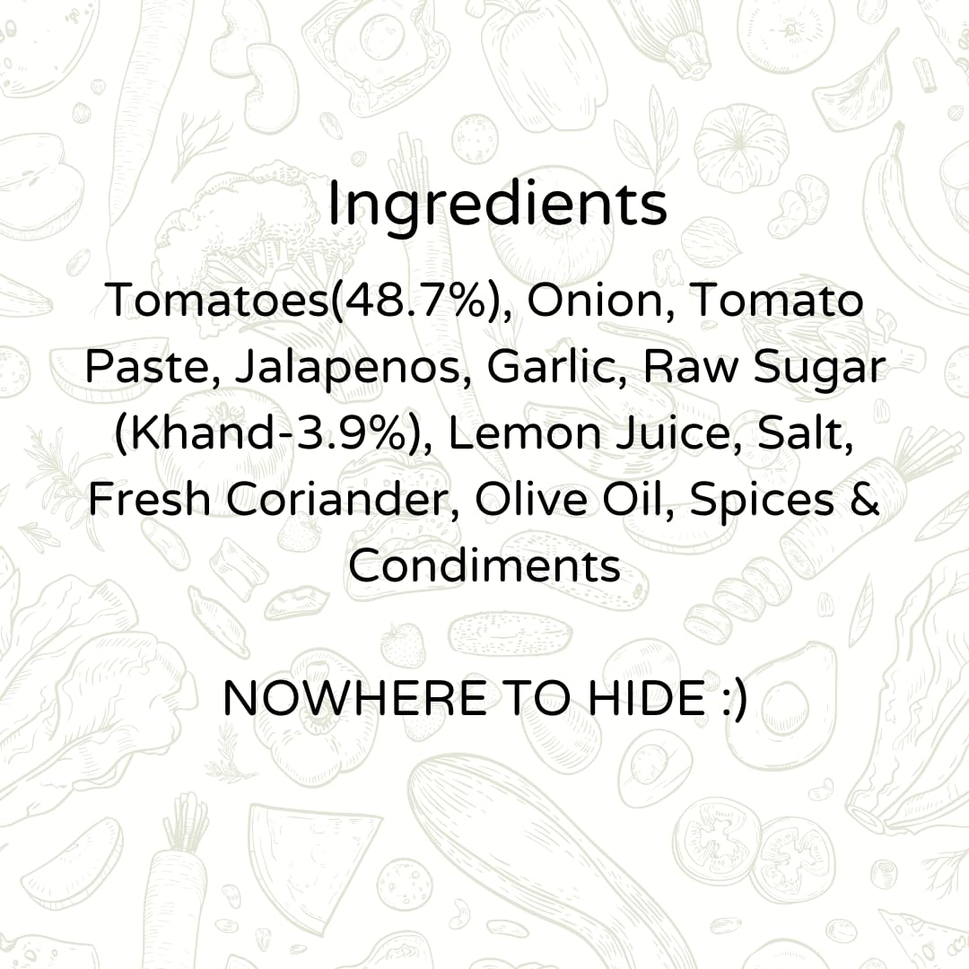 The Gourmet Jar Fresh Tomato Salsa 190g|100% Natural & No Preservatives |Mexican Salsa|Made with Real Tomatoes|Fresh, Herby, Tangy| Enjoy it with Nachos, Tacos, Burrito Bowls & Chips| Pack of 2 - Image 2 thumbnail