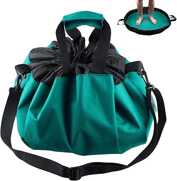 Wetsuit Changing Mat, Portable Large Beach Dry Bag Waterproof Wetsuit Bag | Surf Changing Mat with Wrap Handle, Adjustable Detachable Shoulder Strap, Drawstring and Pocket for Surfing Diving Swimming