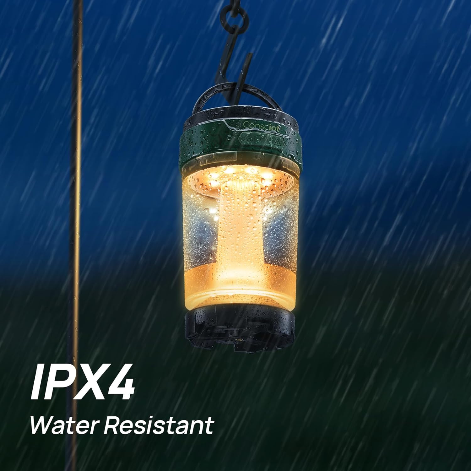 Consciot LED Camping Lantern, USB-C Rechargeable, 5 Light Modes 3 Color Temperatures 4400mAh Battery | Disassembly Free Design & Magnetic | Dimmable Flash Light & Night Light for Indoor and Outdoor