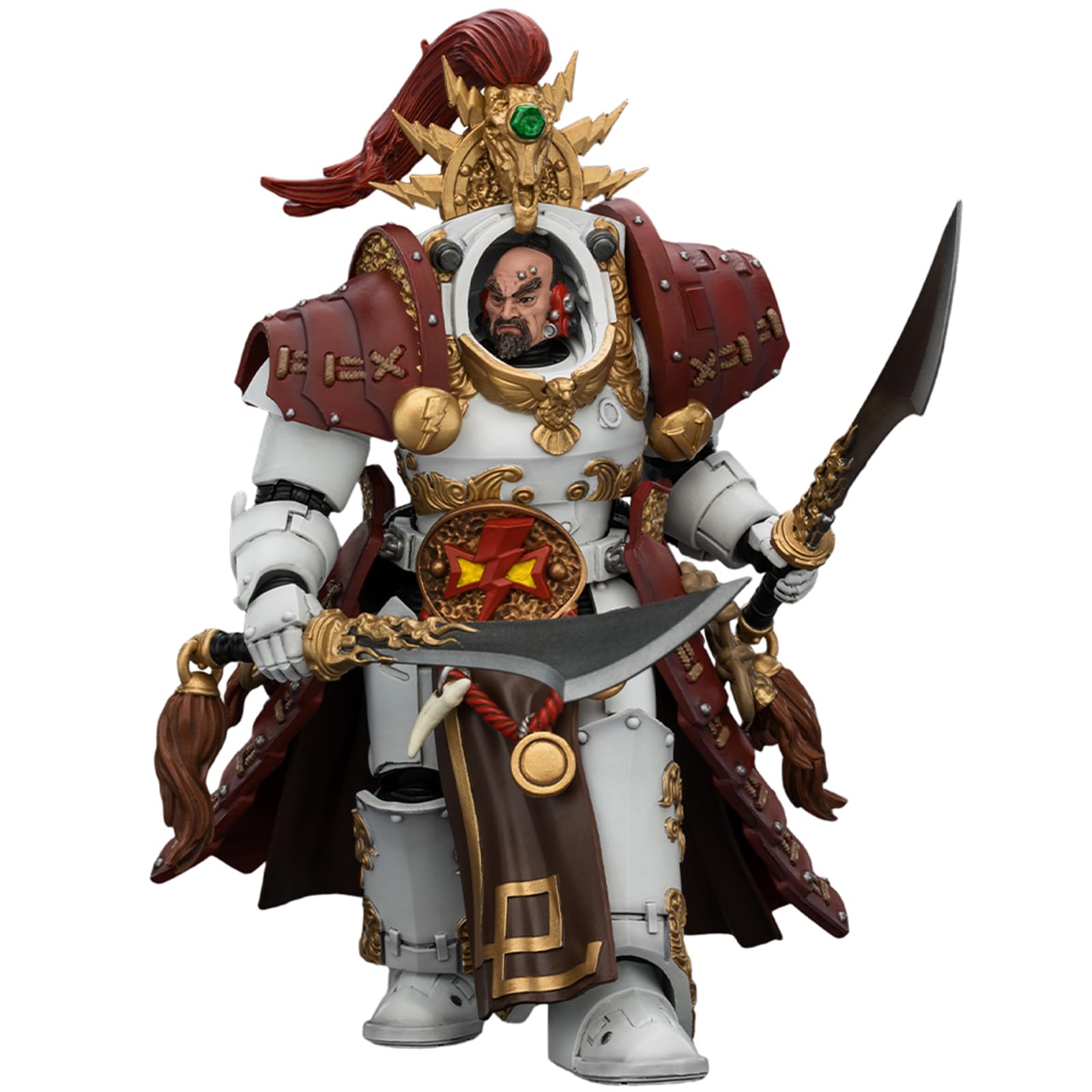 JOYTOY Warhammer 40k White Scars Qin Xa - Master of the Keshig with paired blades‘theTails of the Dragon' 1/18 Action Figure Collect And Display Model