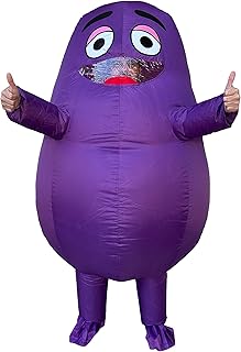 Inflatable Grimace - Breathable and Durable Funny Blow-Up Costume for Adults - One Size Fits All - Fan Powered Halloween Costume for Parties/Festivities