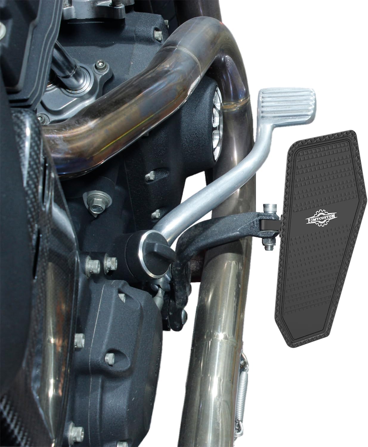 Black 8.5" Long Rider's Mini Floorboard Foot Pedal Pad Fits for Harley Davidson 2017-Before FX Dyna Softail FXDB FXD FXDF FXDWG FXSB FXST FXSTS FXSTSB (Black)