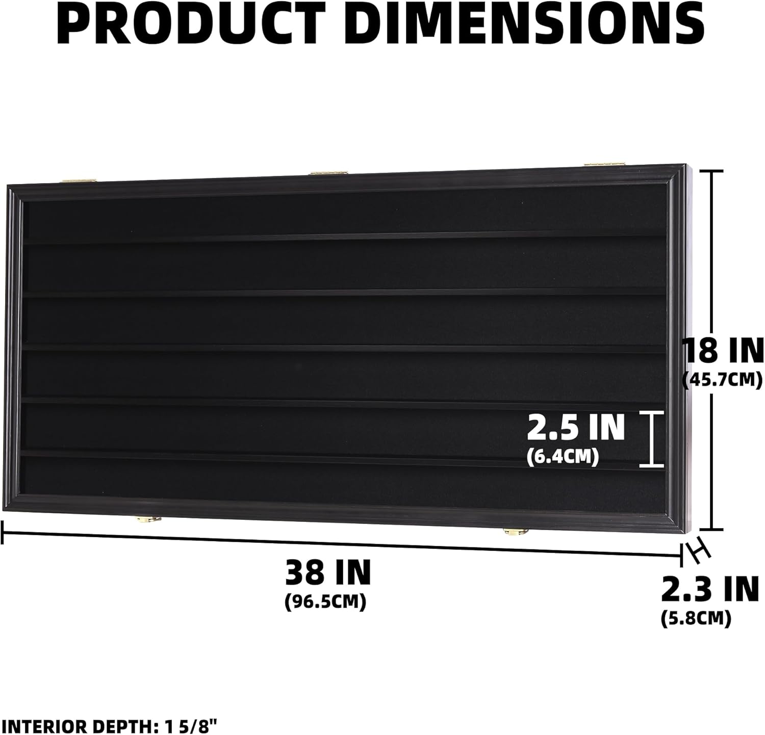 HO Scale Model Train Display Case Rack Wall Cabinet Wall Shelves Compatible with Hot Small Car Wheels 1:64 ad 1:43 Scale Toy Cars w/98% UV Protection- Lockable (Black Finish)