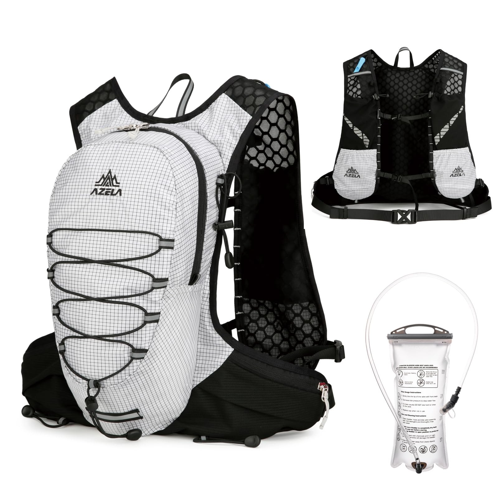 TRIWONDER Plecak trekkingowy 18L, plecak na rower hydracyjny z odblaskowymi paskami, idealny do jazdy na rowerze MTB Trail Running Wędrówki - mężczyźni/kobiety