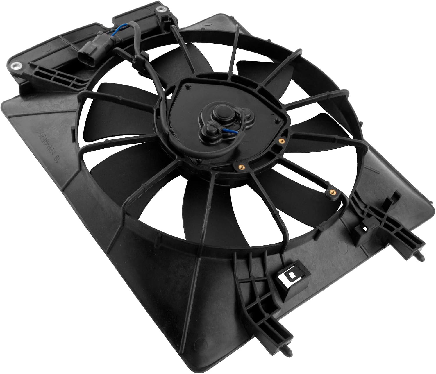BOXI 620-233 Right/Passenger Side AC A/C Condenser Cooling Fan Assembly Fit for Honda CR-V 2002-2006 Element 2003-2006 Replace 38616-P3G-003 FA70161