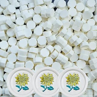 Perlas de lacre, 620 unidades Blanco, wax melts ideales para sellos de lacre, cartas, tarjetas, invitaciones de boda, botellas de vino y manualidades DIY