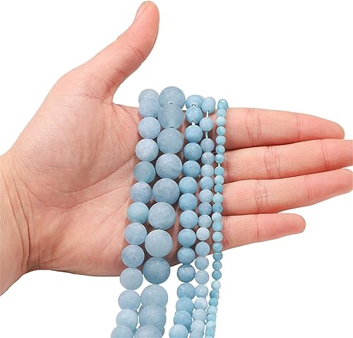 Miniatura 3 de Cuentas de piedra verde esmeralda mate natural de 0.472 pulgadas (0.472 in), cuentas redondas sueltas de jaspe para manualidades, pulseras,