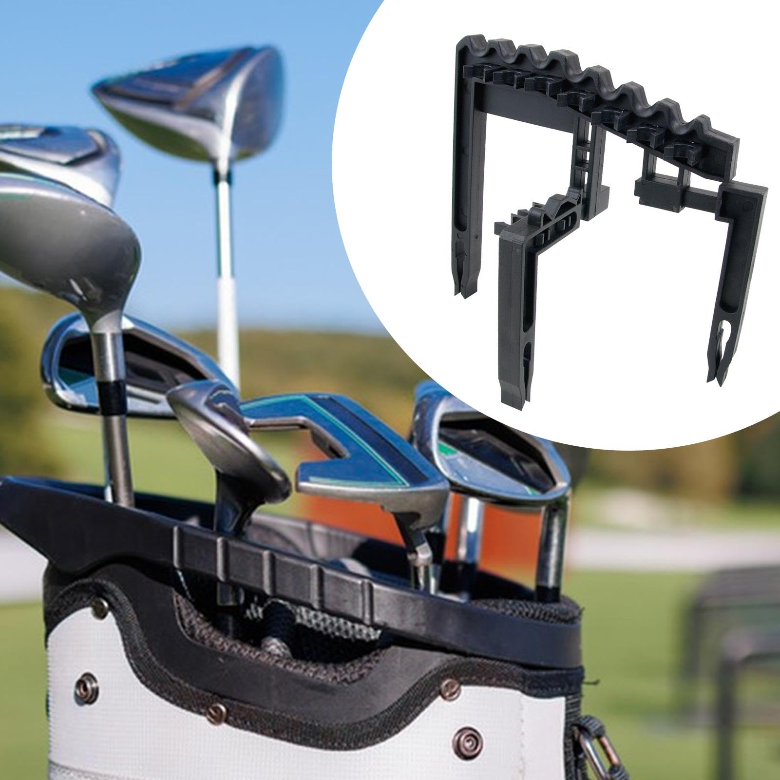 Clip per organizer per mazze da golf, supporto per rastrelliera per mazze da golf - Clip porta mazza da golf per borsa,Telaio porta asta da golf riutilizzabile, leggero, per interni, uomo, donna